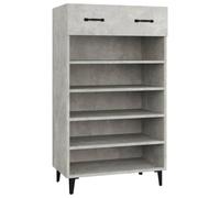 vidaXL Shoe Cabinet Concrete Grey 60x35x105 cm Engineered Wood UK GF0