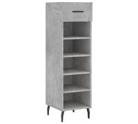 (concrete grey) vidaXL Shoe Cabinet Shoe Storage Shoe Rack High Gloss White Engineered Wood