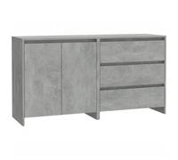 Vidaxl 2 Piece Sideboard Concrete Grey Engineered Wood, Grey