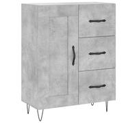 (concrete grey) vidaXL Sideboard Storage Cabinet Side Cabinet Cupboard Black Engineered Wood