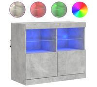 Vidaxl Sideboard With Led Lights Concrete Grey 81X37X67 Cm