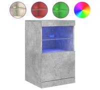 (concrete grey) vidaXL Sideboard with LED Lights Cupboard Highboard Storage Buffet Cabinet
