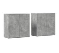 (concrete grey) vidaXL Sideboards Cupboard Cabinet Highboard 2 pcs Sonoma Oak Engineered Wood