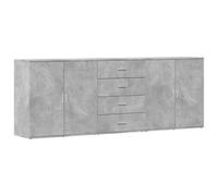 (concrete grey) vidaXL Sideboards Cupboard Storage Cabinet Highboard 3 pcs Engineered Wood