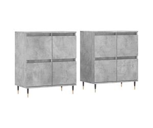 (concrete grey) vidaXL Sideboards Side Cabinet Storage Cabinet 2 pcs White Engineered Wood