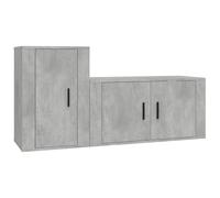 (concrete grey) vidaXL TV Cabinet Set TV Stands TV Unit Sideboard 2 Piece Engineered Wood