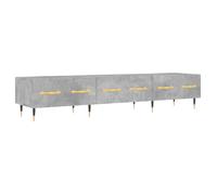 vidaXL 3 Drawer Concrete Grey TV Cabinet - Size: 30 x 150 x 36cm - Wilko