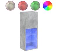 Vidaxl Tv Cabinet With Led Lights Concrete Grey 40.5X30X102 Cm