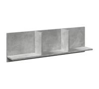 vidaXL Wall Cabinet 100x16.5x30 cm Concrete Grey Engineered Wood