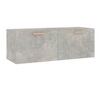 Wall Cabinet Concrete Grey 100x36.5x35 cm Engineered Wood Floating Shelf Storage