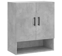 (concrete grey) vidaXL Wall Cabinet Wall Display Cabinet High Gloss White Engineered Wood