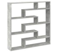vidaXL Wall Cube Shelf 7 Compartments Concrete Grey Engineered Wood