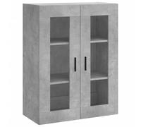 (concrete grey) vidaXL Wall Mounted Cabinet Cupboard Side Cabinet Smoked Oak Engineered Wood