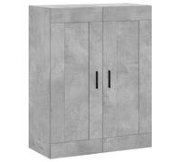 (concrete grey) vidaXL Wall Mounted Cabinet Display Cabinet High Gloss White Engineered Wood