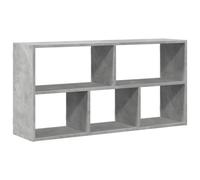 vidaXL 5 Shelf Concrete Grey Floating Wall Shelf
