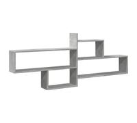 vidaXL 5 Shelf Concrete Grey Floating Wall Shelf