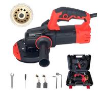 Concrete Grinder, 1200W Handheld Wall Sander with 6 Speed Adjustment, Multifunctional Angle Grinder Kit for Floor, Wall, Adhesive and Ceiling
