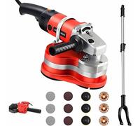 Concrete Grinder and Sander - 2800W Wall Floor Grinding Kit with 3 Diamond Wheels, Rock/Stone/Granite Polisher and Dust Vacuum Attachment for Cement and Marble