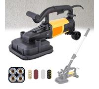 Concrete Grinder, Electric Handheld Drywall Sander with 6 Speed Adjustable and Extension Rod for Cement, Tile, Marble, Granite - Efficient Grinding Tool