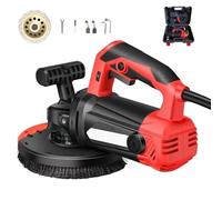 Concrete Grinder, Handheld with 6-Speed, Dual Handles, 90° Angle, 5.9in Diamond Disc for Wall and Floor Finishing