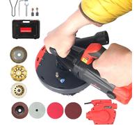 Concrete Grinder Set with Dust Extraction Shroud and Diamond Grinding Wheel - Tile Adhesive Removal Machine for Floor, Wall, and Ceiling Sanding