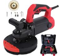Concrete Grinder & Wall Sander | 6-Speed Adjustable, 90° No-Dead-Angle Design, Diamond Disk for Stone Grinding & Rough Planing, Professional Concrete Polishing Machine