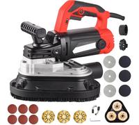 Concrete Grinder with Vacuum - Multifunctional, 6-Speed Adjustment, Removable Design for Efficient Grinding and Polishing