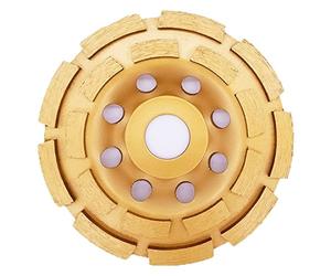 Concrete Grinding Diamond Disc Double Row 125mm/4.92", APLUS Diamond Grinder Disc, Diamond Cuttig Wheel for Concrete, Marble, Granite, Stone, Cement and Ceramics, Diamond Cup Wheel for Angle Grinder