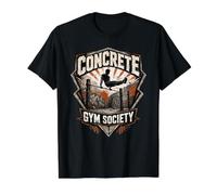Concrete Gym Society Calisthenics Street Workout Design Value Graphic T-Shirt, Men, Black, M