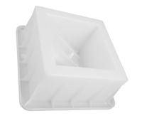 Concrete Hollow Brick Mold White 25.50x25.50x11.00cm Plastic