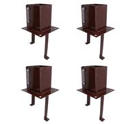 Concrete in Wooden Post Shoe Support Base Bracket Holder 100 x 100mm 4PK