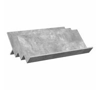 Concrete Magazine Shelf Grey Made of Wood Material 90 x 53 x 28.5 cm with 3 Board Shelves, Versatile Magazine Rack and Organiser for Living Room, Office, Hallway, Space Saving Storage
