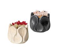 Concrete Match Holder, Decorative Matchbox for Fireplace, Candles, Parlor, Cute Jar for Home Decor Gift, with 2 Match Striker frictions and 10 Spare Match ES Papers, Matches Not Included