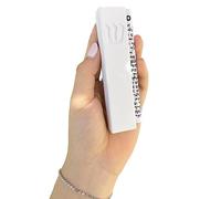 Concrete Mezuzah Case with Scroll - Easy Peel-and-Stick Installation, Durable Protective Cover for Home Blessings and Security (White, 5 Inches)