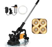 Concrete Milling Machine, 4-Head Concrete Grinder Machine with Handle & Auxiliary Wheels, 2000W Electric Floor Polisher with 6-Speed Control, Floor Grinder for Grinding Marble Granite