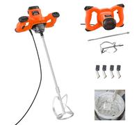 Concrete Mixer Machine Paddle Mixer, 2800W Handheld Paddle Mixer 1700 U/min Electric Power Plaster Mixer, Safety Switch and 6 Speed Gear Adjustable Paint Mixer for Mixing Plaster, Paint, Mortar, Glue