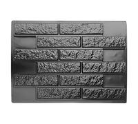 Concrete mold, Reusable ABS Plastic Durable Wear Resistant Easy Demoulding Wall Stone Form 9.6 x 2.6in Single Brick Easy to Use Plastic Mold Form for Parks, Garden, Home Decoration