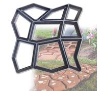 Concrete Molds and Forms, Moldes para Adoquines de Concreto, Reusable Weather-Proof DIY Cement Walkway Template for Garden Concrete Path Floor Paving