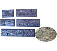 Concrete Molds DIY Sold 5 pcs ABS Plastic Moulds for Concrete Plaster Wall Stone Brick Home DecorationTiles Wall Decor W01