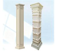 Concrete Molds for DIY Casting, Round Roman Column Design, ABS Balustrade Molds for Fence Balcony Pool Spacing