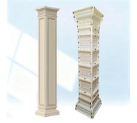 Concrete Molds for DIY Casting, Round Roman Column Design, ABS Balustrade Molds for Fence Balcony Pool Spacing
