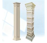 Concrete Molds for DIY Casting, Round Roman Column Design, ABS Balustrade Molds for Fence Balcony Pool Spacing