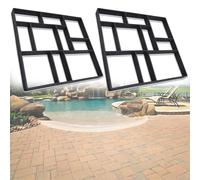 Concrete Molds for Pavers, Moldes para Cemento Estampado, Sidewalk Mold DIY Square Plastic Concrete Stamp Slab, 20.1x18.1x1.6inch