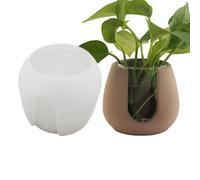 Concrete Moulds for Flower Pots - Non-stick and Reusable | Round Shape Silicone for Flower Pots, for DIY at Home Concrete Candle Holder Cement Plaster Storage
