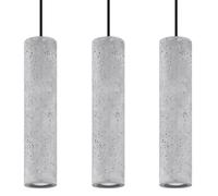 Concrete Pendant Light Industrial 3 GU10 Ceiling Lamp Modern Loft Grey