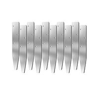 Concrete Piles | 10-Piece Reusable Supports with Holes - Flat Stick | For Land, Garden, Grass Edge, Landscaping, Outdoor, Property Border