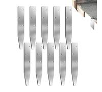 Concrete Piles - 10-Piece V-Shaped Reusable Supports with Holes | Solid Metal Supports - For Land, Garden, Grass Edge, Landscaping, Outdoor, Property Border