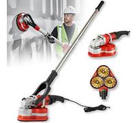 Concrete Planer Polisher with Dust Extraction Shroud, 3-Head Design and 6 Speed Control, Ideal for Grinding Concrete, Cement, Marble, and Granite