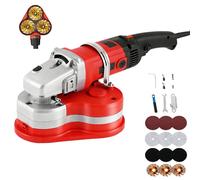 Concrete Planer Polisher with Dust Extraction Shroud, 3-Head Design and 6 Speed Control, Ideal for Grinding Concrete, Cement, Marble, and Granite