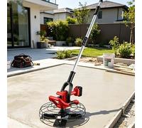 Concrete Polisher Machine, Electric Trowel for Smoothing Walls and Floors | Power Trowel & Grinder, 45cm Blade, 40-300 Rpm, Cast Iron Disc, Angle Adjustable, For Professional Contractors